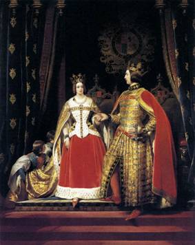 Queen Victoria and Prince Albert attend a costume ball, May 12th, 1842, by Edwin Henry Landseer (1802-1873) Royal Collection, Windsor